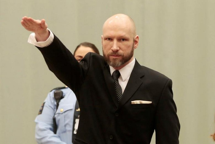 Mass killer Breivik makes Nazi salute at rights appeal case